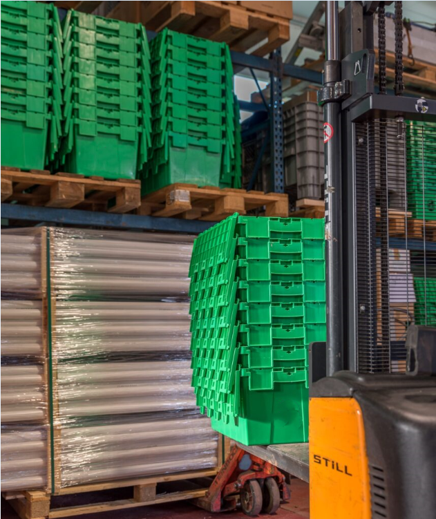 장착 된 뚜?? 플라스틱 스택 저장 비트 물류 포장 이동을 위해 설치 가능 4